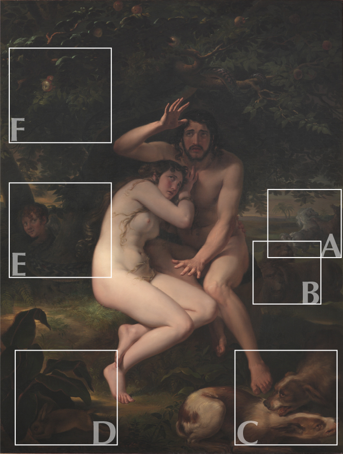 亞當與夏娃-細節對照圖